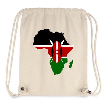 Kenia_Flagge_Afrika_used - Sac à cordon recyclé Stanley/Stella - blanc naturel - Devant