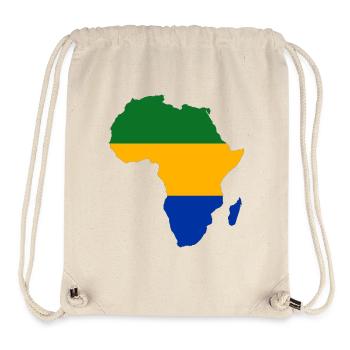 Gabon_Flagge_Afrika - Sac à cordon recyclé Stanley/Stella - blanc naturel - Devant
