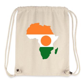 Niger_Flagge_Afrika - Sac à cordon recyclé Stanley/Stella - blanc naturel - Devant