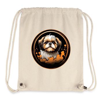 Shih Tzu Portrait im Farbkreis - Stanley/Stella recycelter Gym Bag - Naturweiß - Vorne