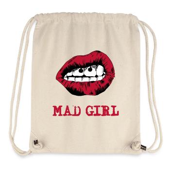 Bouche dessinée dans le style pop art - Sac à cordon recyclé Stanley/Stella - blanc naturel - Devant
