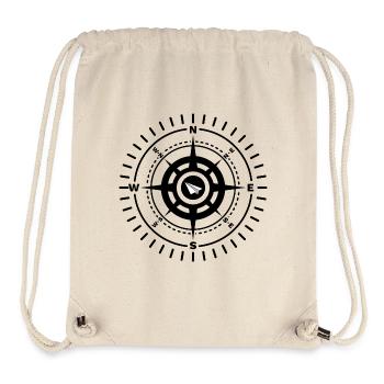 Himmelsrichtung mit einem Papierflieger - Stanley/Stella recycelter Gym Bag - Naturweiß - Vorne