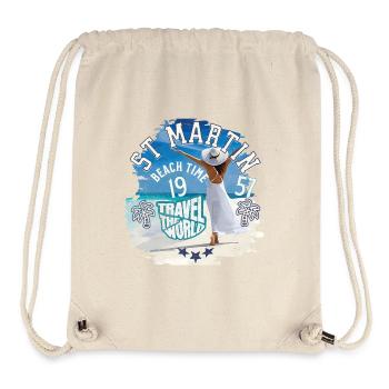 Beach time St Martin west indies - Stanley/Stella Recycled Gym Bag - natural - Front