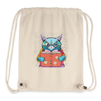 Die Katze, die liest - Stanley/Stella recycelter Gym Bag - Naturweiß - Vorne