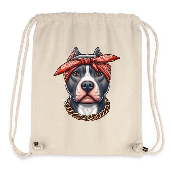Pitbull Le Gangster - Sac à cordon recyclé Stanley/Stella - blanc naturel - Devant