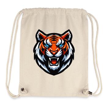 Tête de tigre - Sac à cordon recyclé Stanley/Stella - blanc naturel - Devant