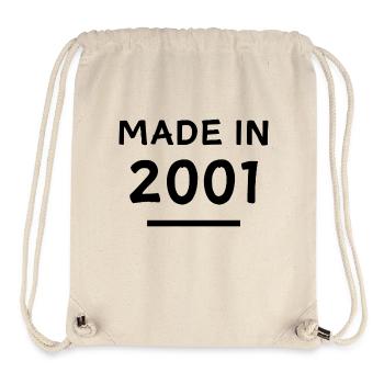 Made in 2001 - Year of birth / Birthday - Stanley/Stella Recycled Gym Bag - natural - Front