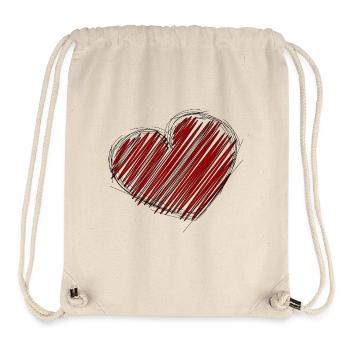 HERZ. HERZ. HEILIGER VALENTINSTAG. LIEBE. LIEBE. WEIHNACHTEN - Stanley/Stella recycelter Gym Bag - Naturweiß - Vorne