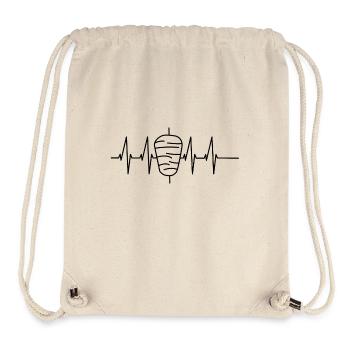 Battement de coeur - Sac à cordon recyclé Stanley/Stella - blanc naturel - Devant
