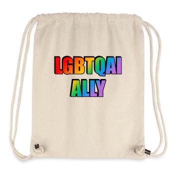 LGBTQ-Verbündeter - Stanley/Stella recycelter Gym Bag - Naturweiß - Vorne