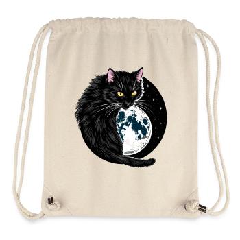 Schwarze Katze - Stanley/Stella recycelter Gym Bag - Naturweiß - Vorne