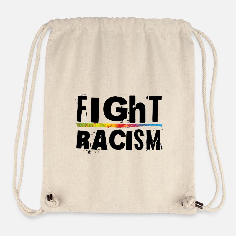 Fight Racism - Stanley/Stella Recycled Gym Bag - natural