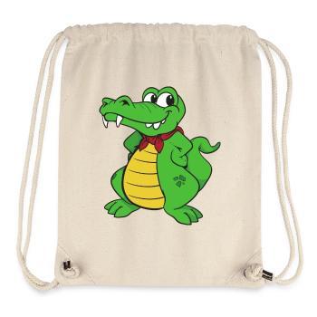 Kroko Kaiman Reptilien Tiere - Stanley/Stella recycelter Gym Bag - Naturweiß - Vorne