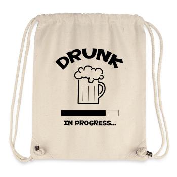 Drunk in progress... - Sac à cordon recyclé Stanley/Stella - blanc naturel - Devant