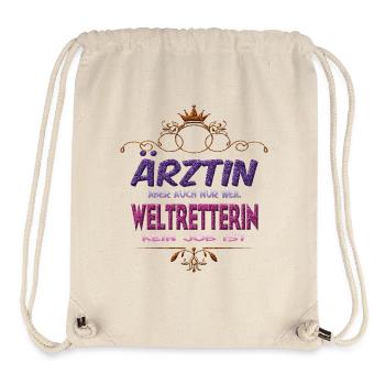 Ärztin Weltretterin - Stanley/Stella recycelter Gym Bag - Naturweiß - Vorne