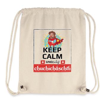 säg Chuchichäschtli - Stanley/Stella recycelter Gym Bag - Naturweiß - Vorne