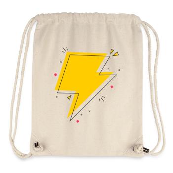 Dynamic Ray in Gelb und Schwarz - Stanley/Stella recycelter Gym Bag - Naturweiß - Vorne
