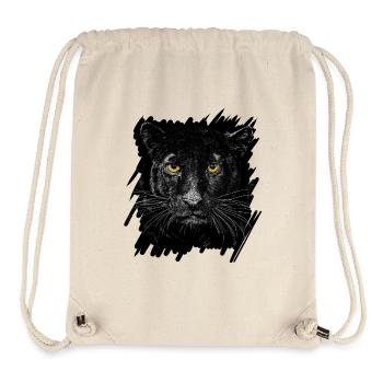 Schwarzer Panther - Stanley/Stella recycelter Gym Bag - Naturweiß - Vorne