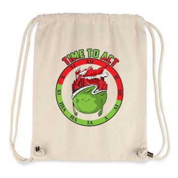 Klimawandel, Zeit zu Handeln - Stanley/Stella recycelter Gym Bag - Naturweiß - Vorne
