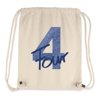 Number / Birthday / Four / 4 / Fourth / Number - Stanley/Stella Recycled Gym Bag - natural - Front