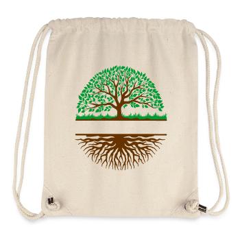 Baum mit Wurzeln Banner 3 - Stanley/Stella recycelter Gym Bag - Naturweiß - Vorne
