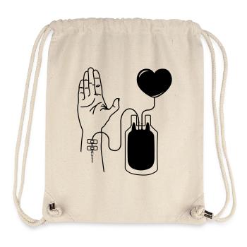 Giving blood - Stanley/Stella Recycled Gym Bag - natural - Front