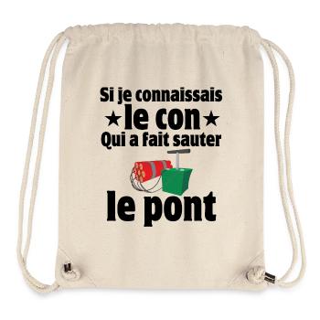 septième compagnie, 7ème compagnie, Pitivier - Sac à cordon recyclé Stanley/Stella - blanc naturel - Devant