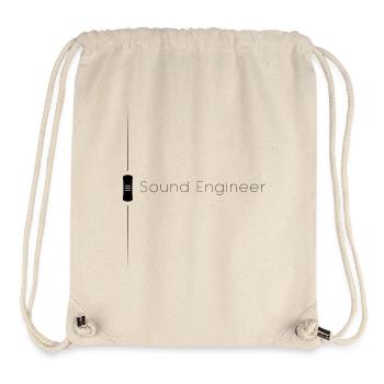 Ingénieur du son Fader Noir - Sac à cordon recyclé Stanley/Stella - blanc naturel - Devant