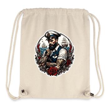 Matrose / Schiffsbesatzung / Decksmann / Anker - Stanley/Stella recycelter Gym Bag - Naturweiß - Vorne