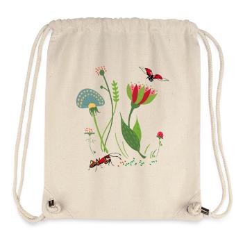 Blume mit Insekten - Stanley/Stella recycelter Gym Bag - Naturweiß - Vorne