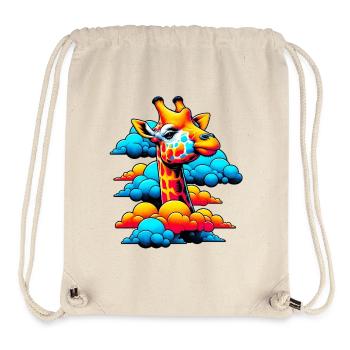 Giraffe with head in cloud clouds - Stanley/Stella Recycled Gym Bag - natural - Front