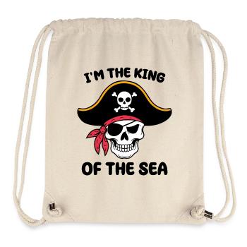 Piraten-Totenkopf mit Augenklappe - Stanley/Stella recycelter Gym Bag - Naturweiß - Vorne