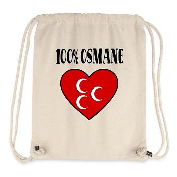 100 Percent Ottoman Ottoman Flag Heart - Stanley/Stella Recycled Gym Bag - natural - Front