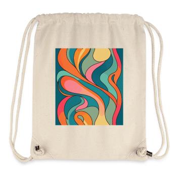 Composition de couleurs abstraite - Sac à cordon recyclé Stanley/Stella - blanc naturel - Devant