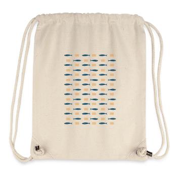 Minimalist Sardines and Waves Pattern for Summer - Stanley/Stella Recycled Gym Bag - natural - Front