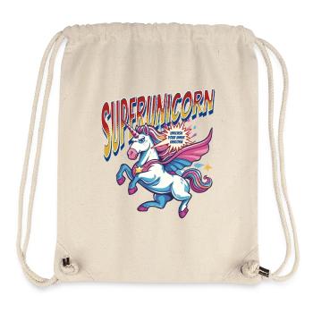 Licorne Super-héros Superpouvoirs Bande dessinée surnaturelle - Sac à cordon recyclé Stanley/Stella - blanc naturel - Devant