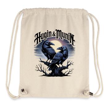 Hugin und Munin - Wächter der Gedanken - Stanley/Stella recycelter Gym Bag - Naturweiß - Vorne