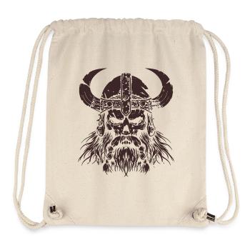 viking skull - Stanley/Stella Recycled Gym Bag - natural - Front