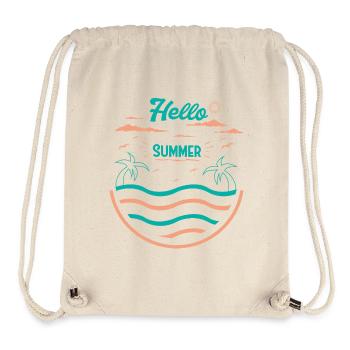 Sommerliches Palmen Strand Design - Stanley/Stella recycelter Gym Bag - Naturweiß - Vorne