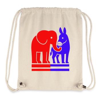 Elephant and Donkey USA - Sac à cordon recyclé Stanley/Stella - blanc naturel - Devant