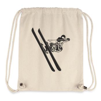 Skifahrer - Stanley/Stella recycelter Gym Bag - Naturweiß - Vorne