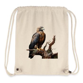 Imperial eagle on mossy branch - Stanley/Stella Recycled Gym Bag - natural - Front