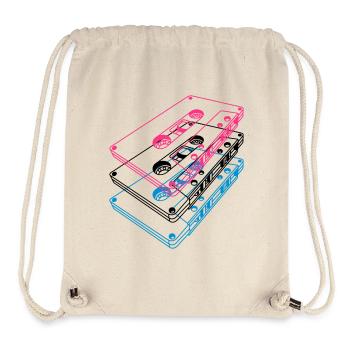 Kassetten 3D – Retro Mixtape Vintage Perspektive - Stanley/Stella recycelter Gym Bag - Naturweiß - Vorne