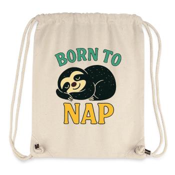 Born to Nap Faultier - Stanley/Stella recycelter Gym Bag - Naturweiß - Vorne