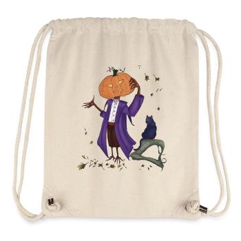 Dashing pumpkin in Purple Coat - Stanley/Stella Recycled Gym Bag - natural - Front