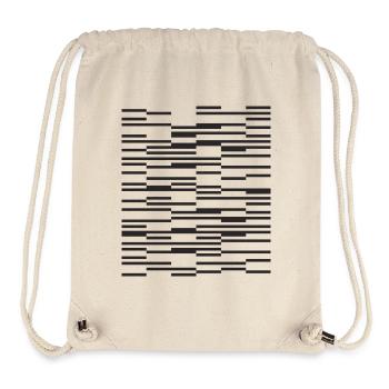 Lignes design Minimaliste Code-barres - Sac à cordon recyclé Stanley/Stella - blanc naturel - Devant