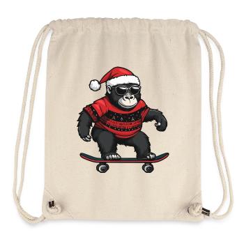 Gorilla Weihnachten Lustig - Stanley/Stella recycelter Gym Bag - Naturweiß - Vorne