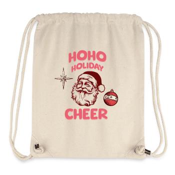 HoHo Holiday Cheer Santa - Stanley/Stella Recycled Gym Bag - natural - Front