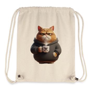 Grim Cat Coffee Morning Grouch - Stanley/Stella Recycled Gym Bag - natural - Front