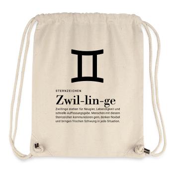 Sternzeichen Zwillinge  - Stanley/Stella recycelter Gym Bag - Naturweiß - Vorne